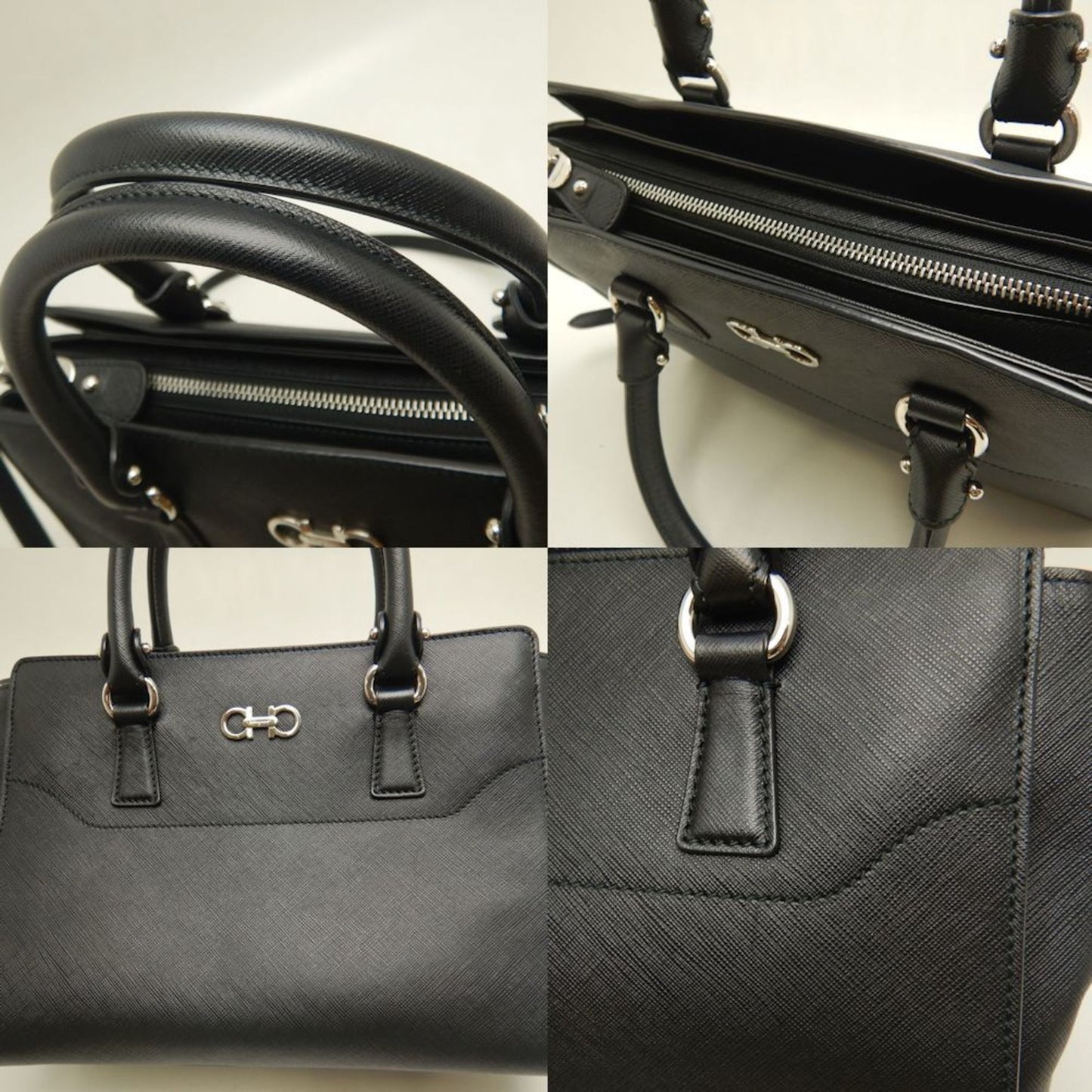 Salvatore Ferragamo Briana, Black, Leather, handbag