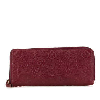 Louis Vuitton Clemence, Burgundy, Leather, wallet