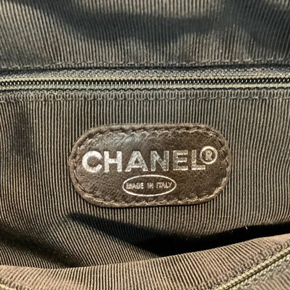 Chanel Logo CC, Black, Leather, tote