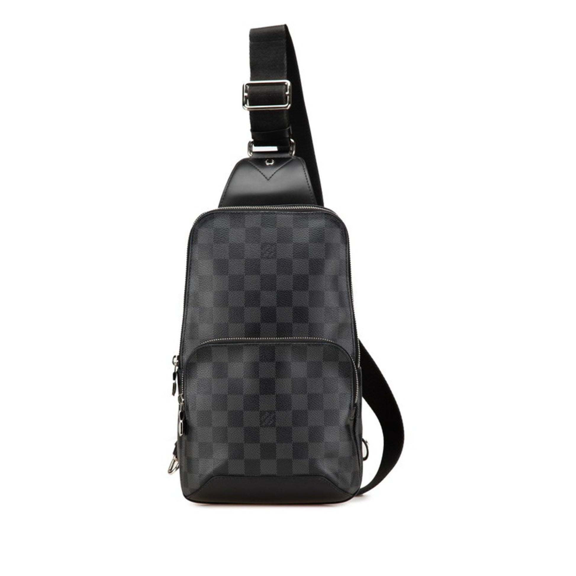 Louis Vuitton Avenue, Black, "CANVAS, LEATHER", shoulder
