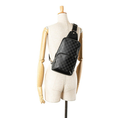 Louis Vuitton Avenue, Black, "CANVAS, LEATHER", shoulder