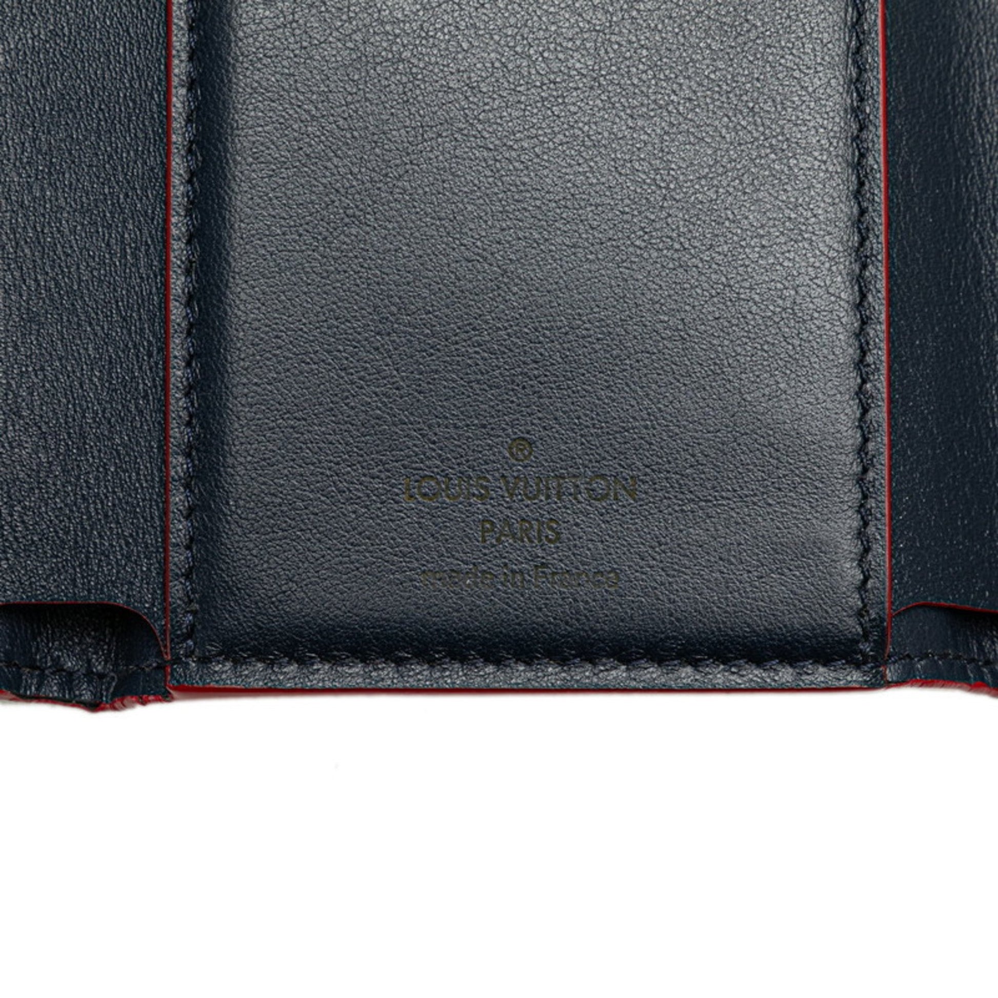 Louis Vuitton Capucines, Navy, Leather, wallet