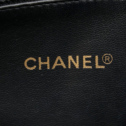 Chanel Logo CC, Black, Leather, shoulder