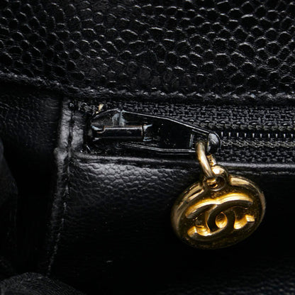 Chanel Logo CC, Black, Leather, shoulder