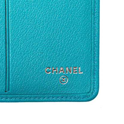 Chanel Camellia, Blue, Leather, wallet