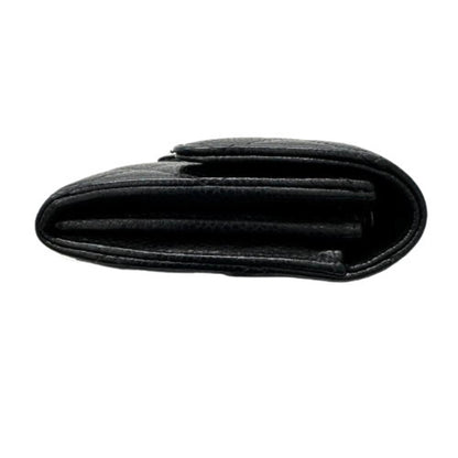 Chanel Coco Mark, Black, Leather, wallet
