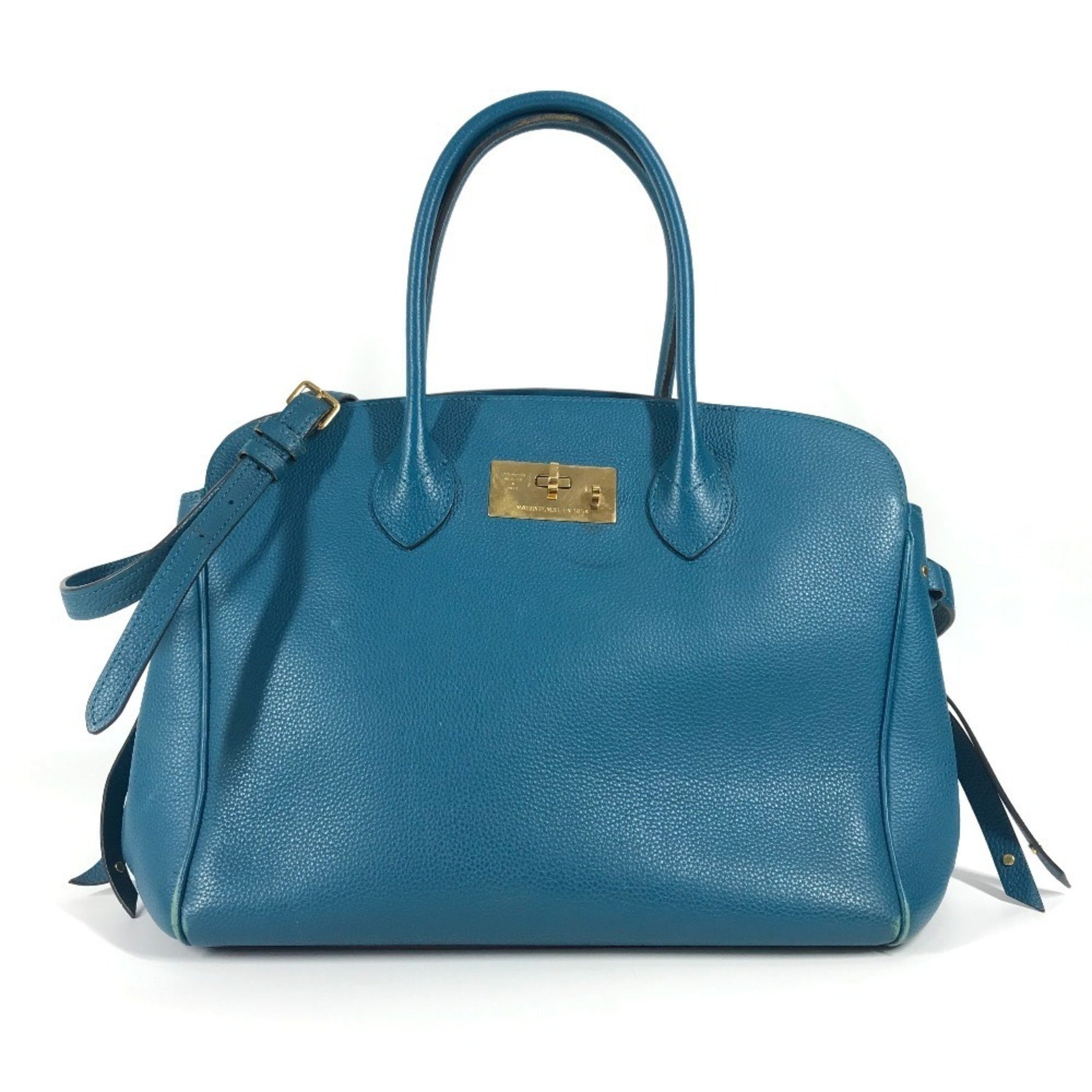 Louis Vuitton Milla, Blue, Leather, shoulder