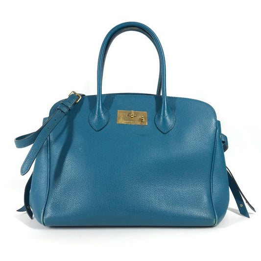 Louis Vuitton Milla, Blue, Leather, shoulder