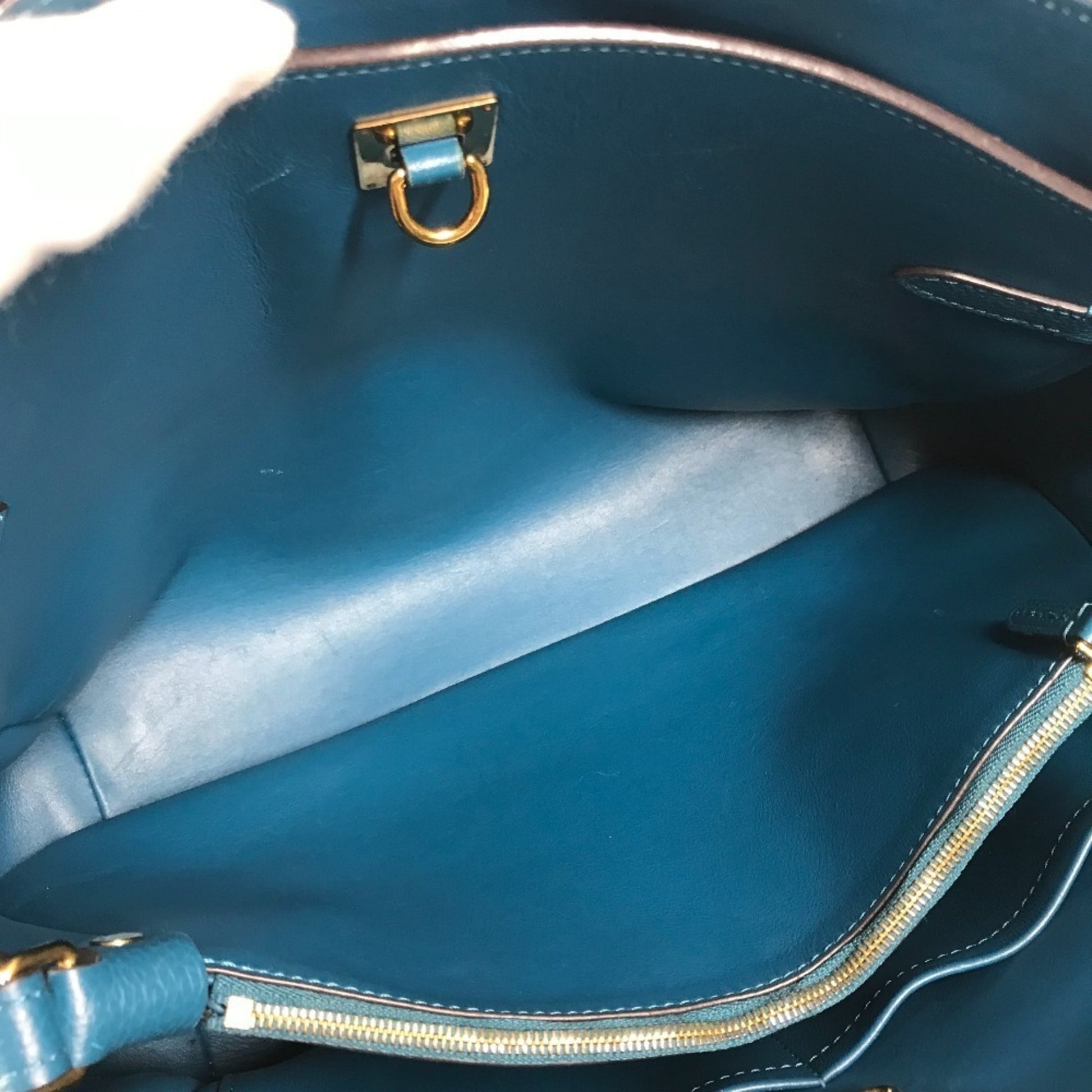 Louis Vuitton Milla, Blue, Leather, shoulder