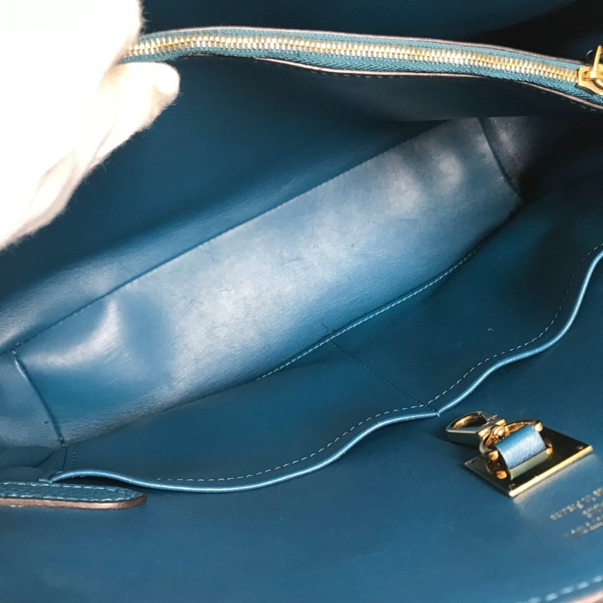 Louis Vuitton Milla, Blue, Leather, shoulder