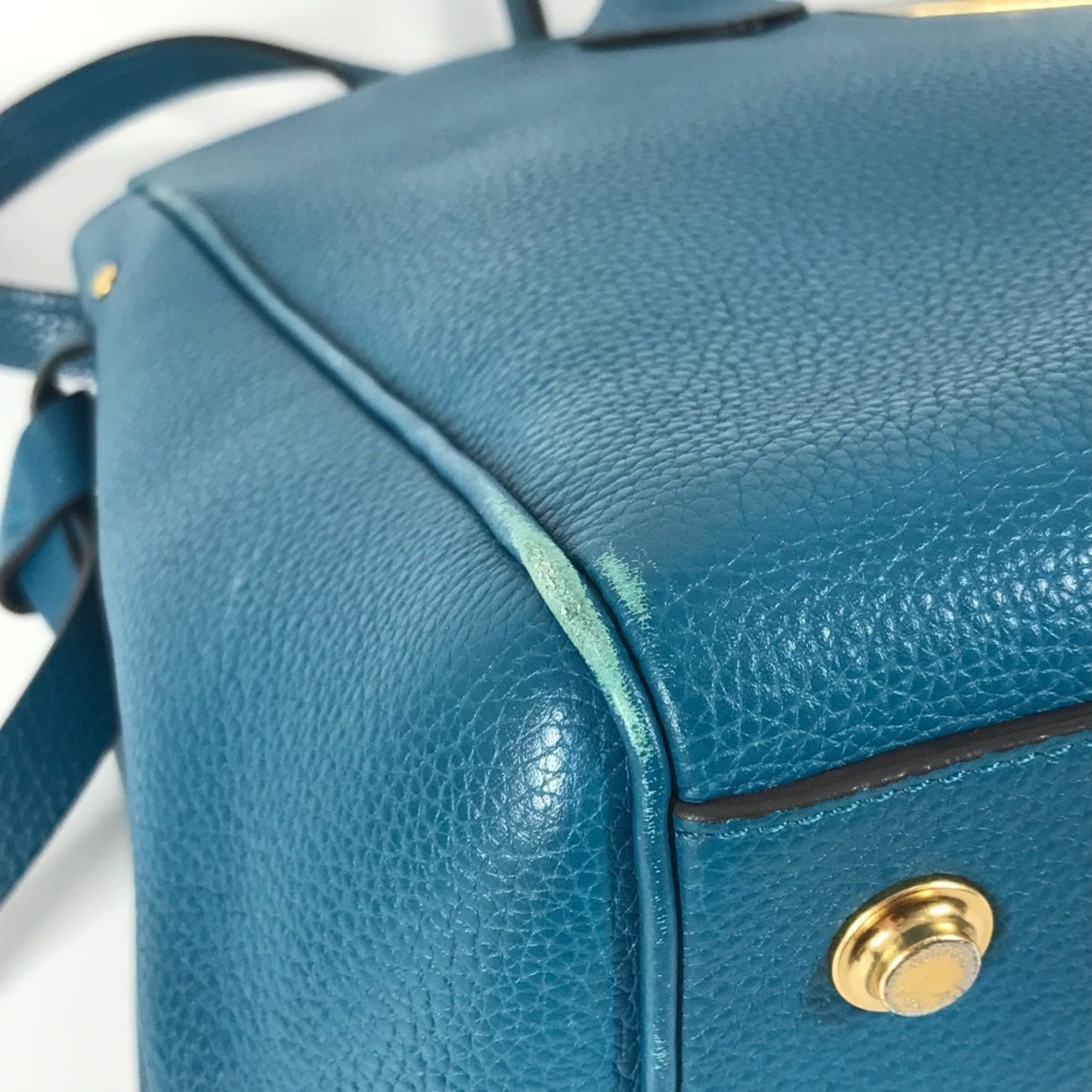 Louis Vuitton Milla, Blue, Leather, shoulder