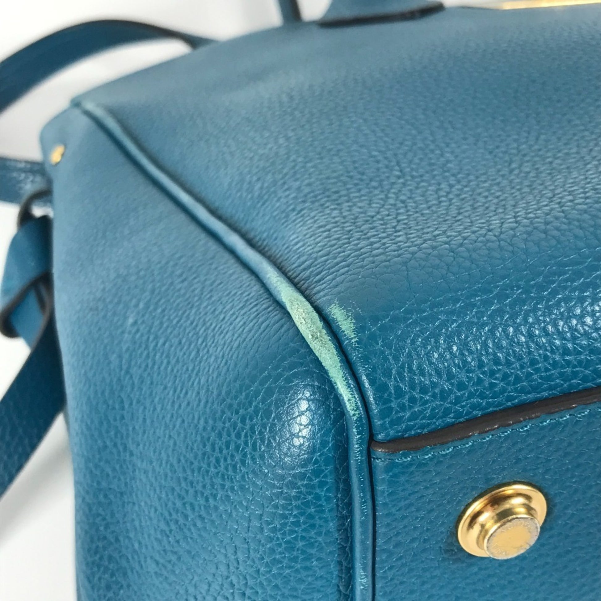 Louis Vuitton Milla, Blue, Leather, shoulder