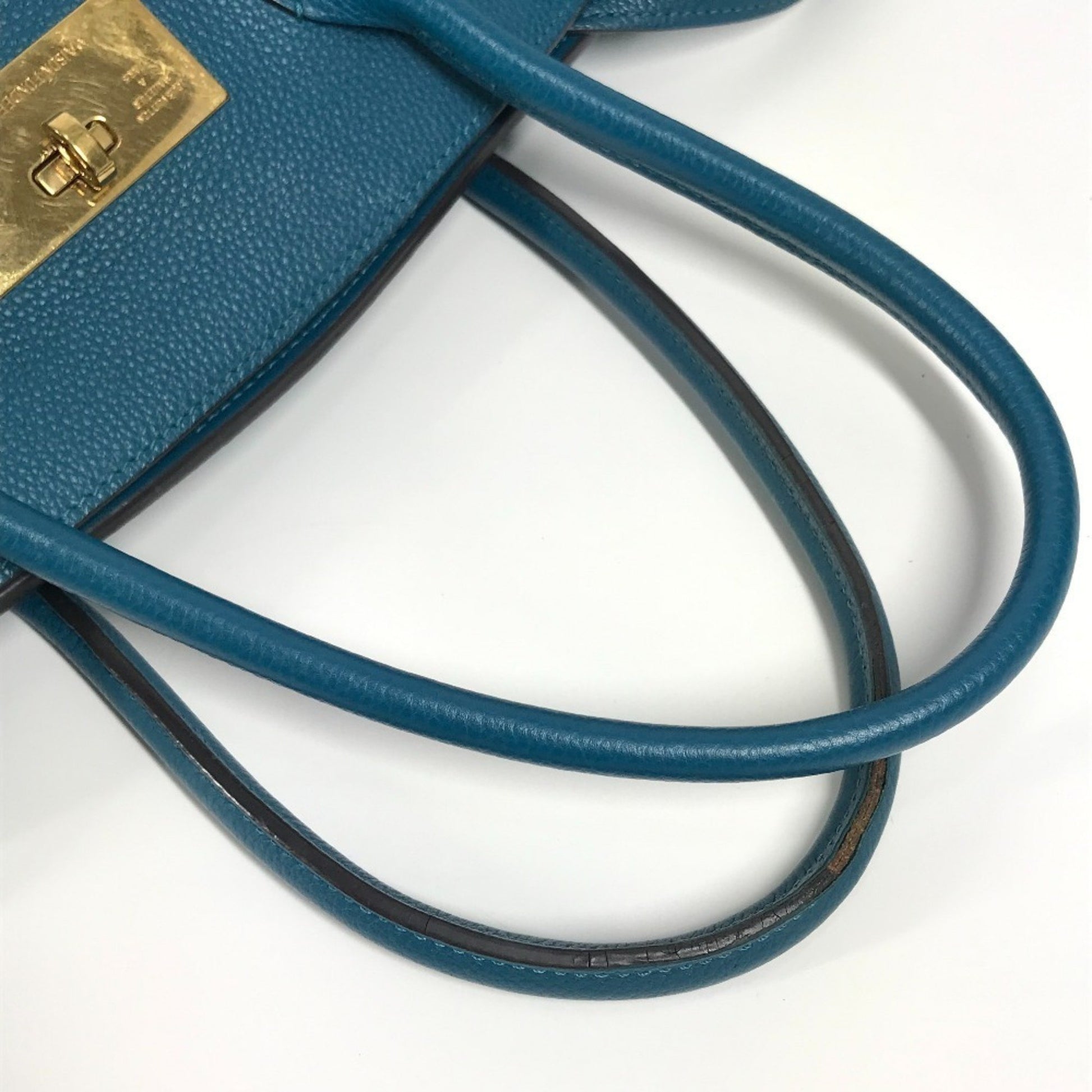 Louis Vuitton Milla, Blue, Leather, shoulder