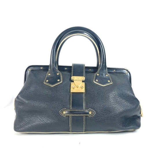Louis Vuitton Suhali, Black, Leather, handbag