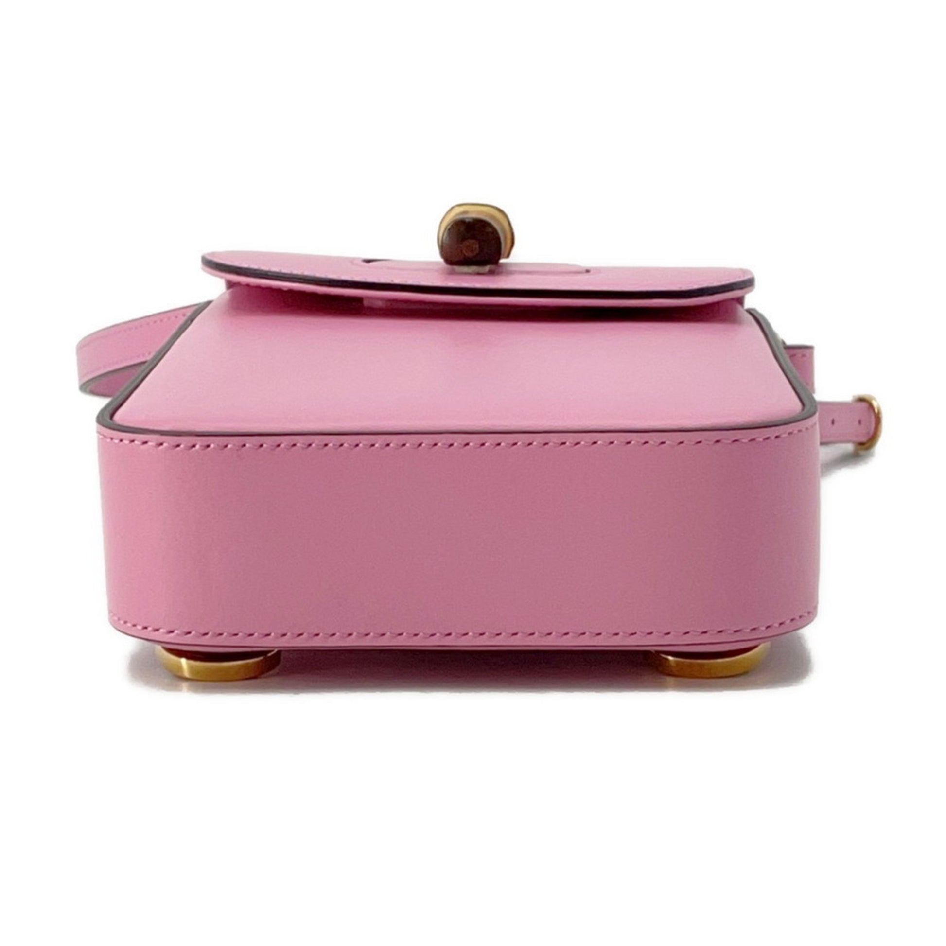 Gucci Bamboo, Pink, Leather, clutch