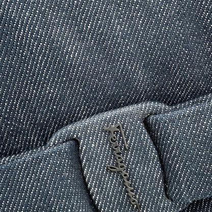 Salvatore Ferragamo Viva bow, Navy, Denim - Jeans, shoulder
