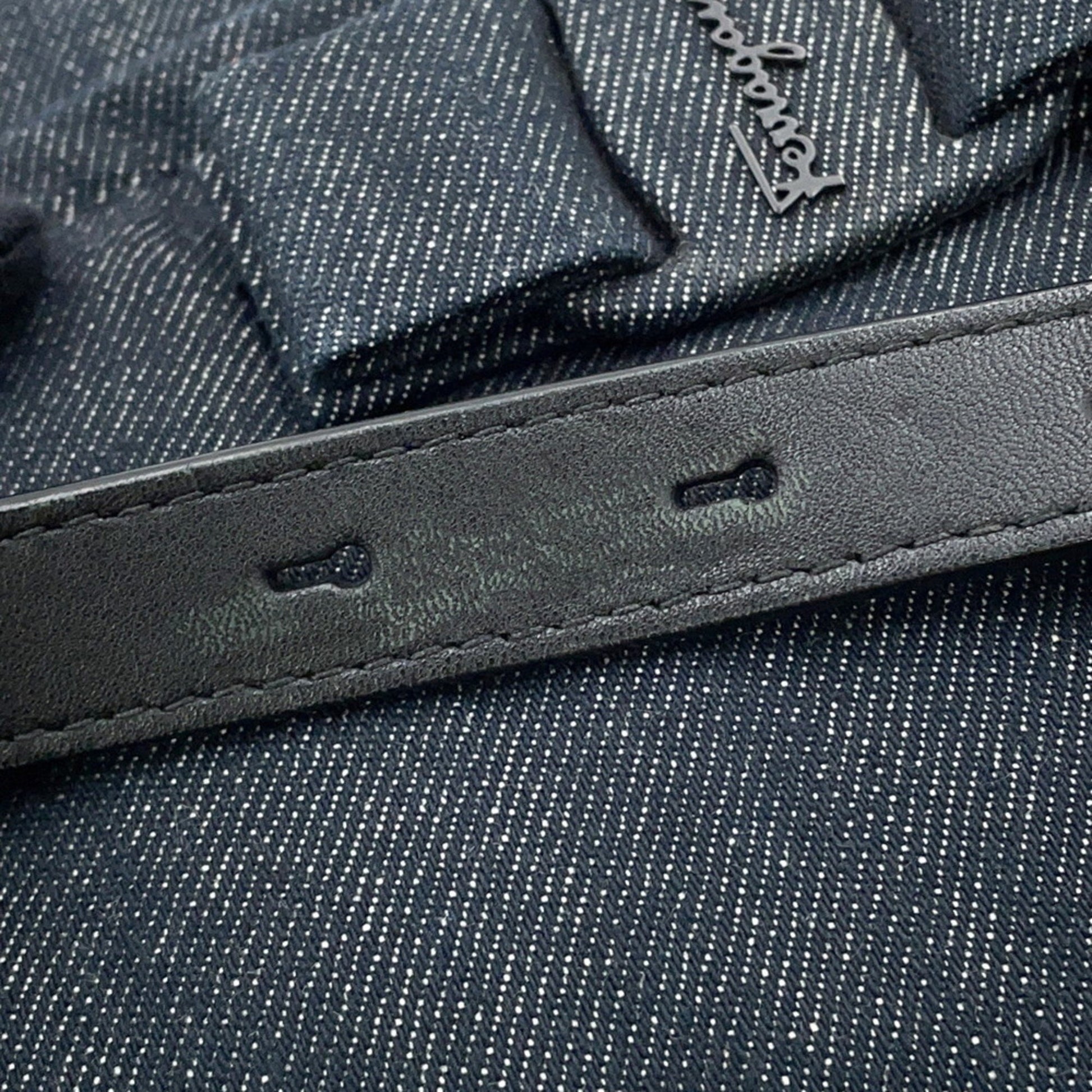 Salvatore Ferragamo Viva bow, Navy, Denim - Jeans, shoulder
