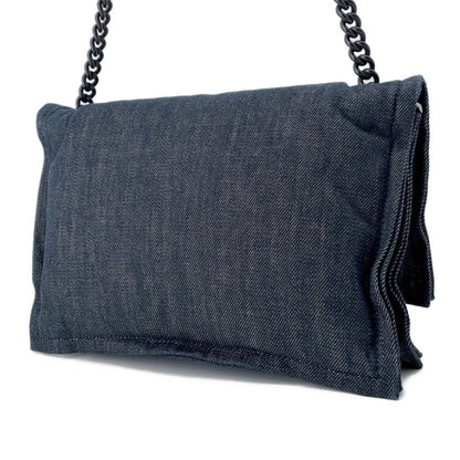 Salvatore Ferragamo Viva bow, Navy, Denim - Jeans, shoulder