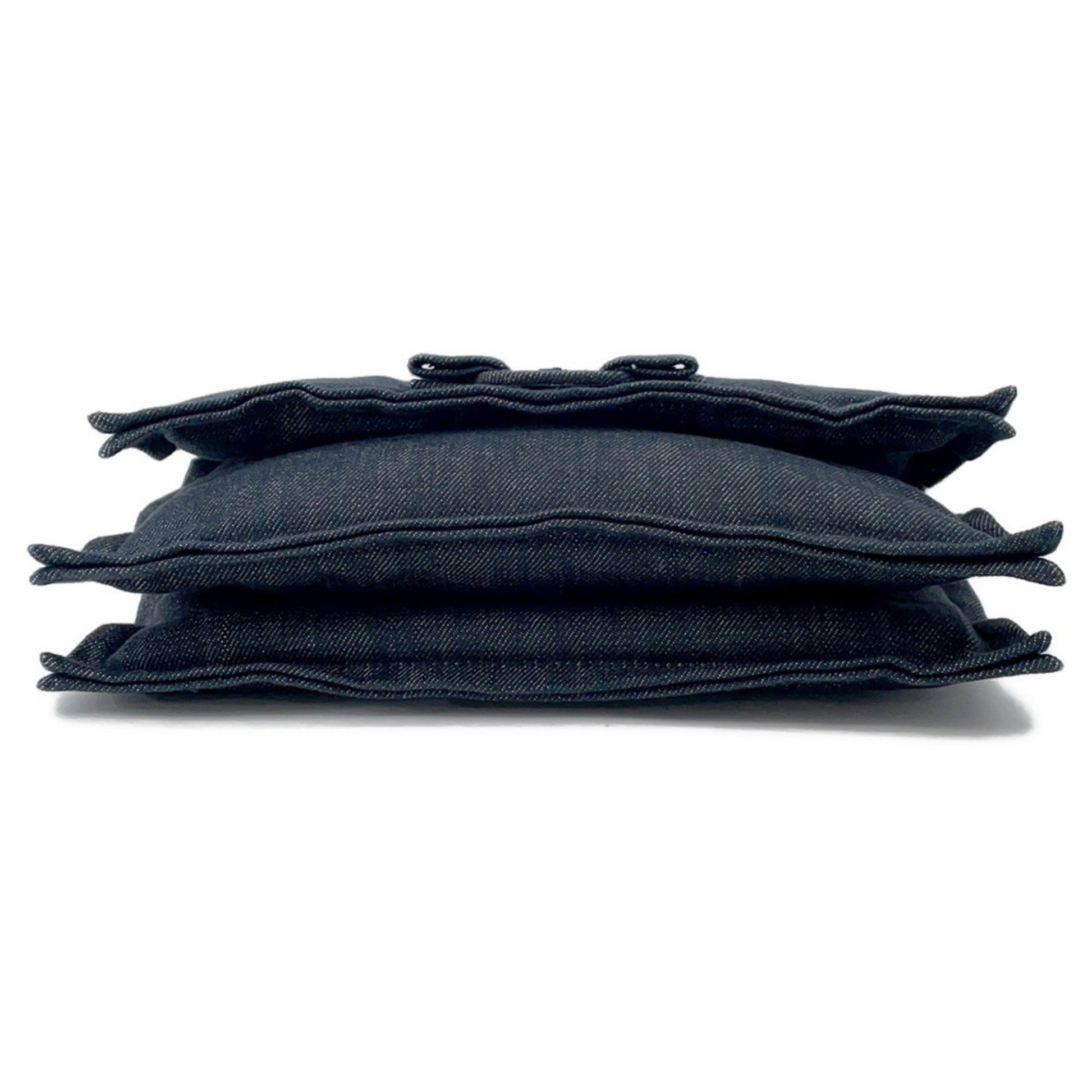 Salvatore Ferragamo Viva bow, Navy, Denim - Jeans, shoulder