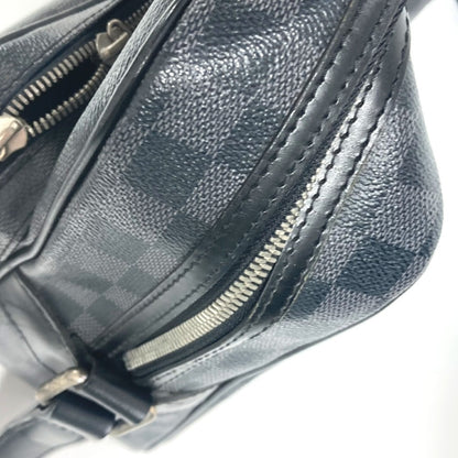 Louis Vuitton Leoh, Black, Canvas, shoulder