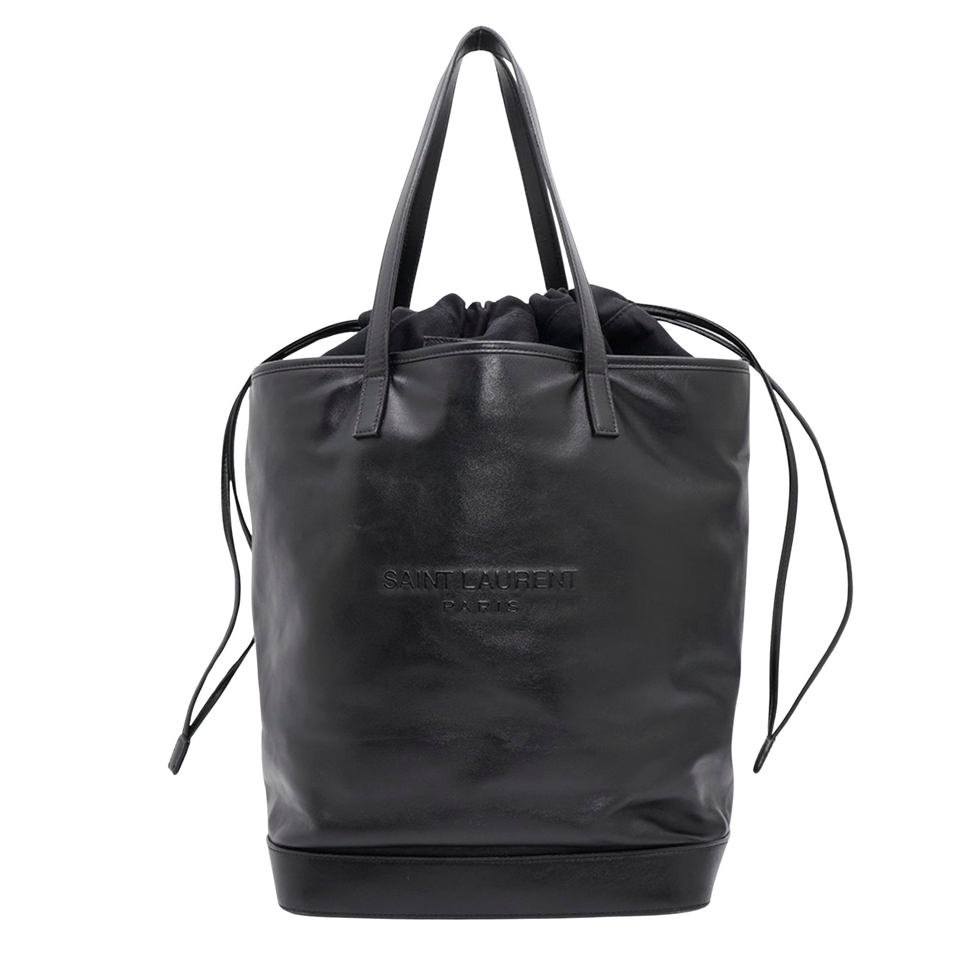 Saint Laurent Teddy, Black, Leather, tote