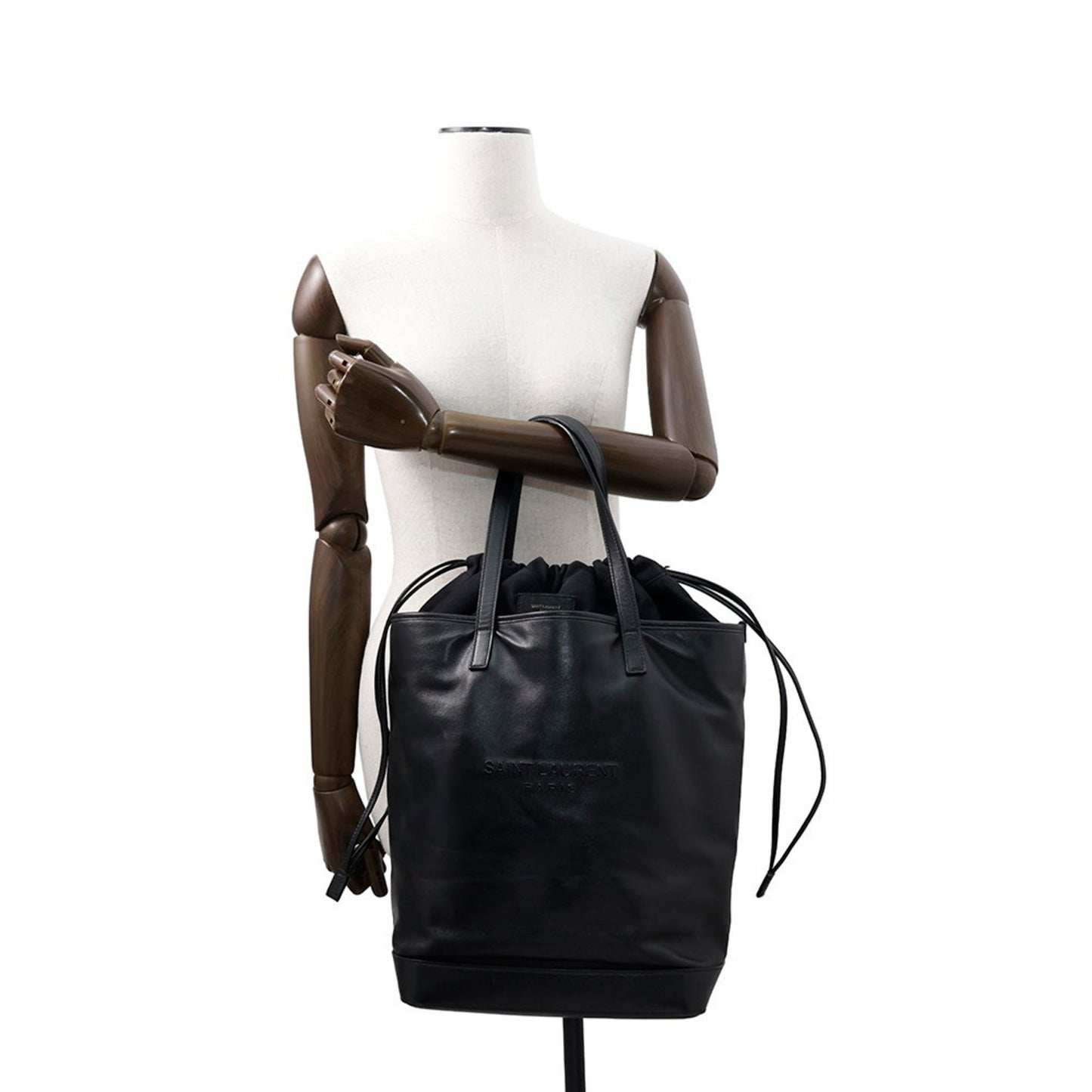 Saint Laurent Teddy, Black, Leather, tote