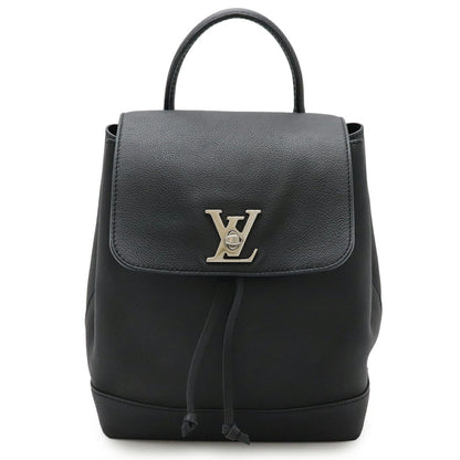 Louis Vuitton Lockme, Black, Leather, backpack