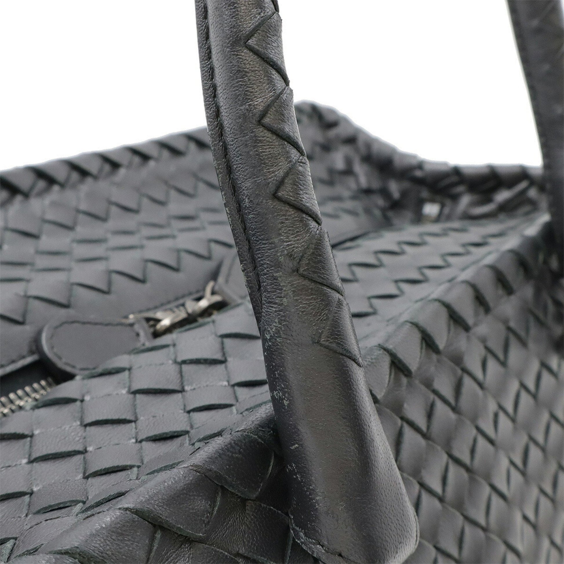 Bottega Veneta Intrecciato, Grey, Leather, tote