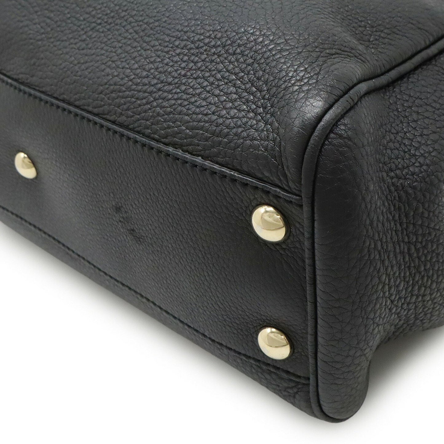 Gucci Bamboo, Black, Leather, handbag