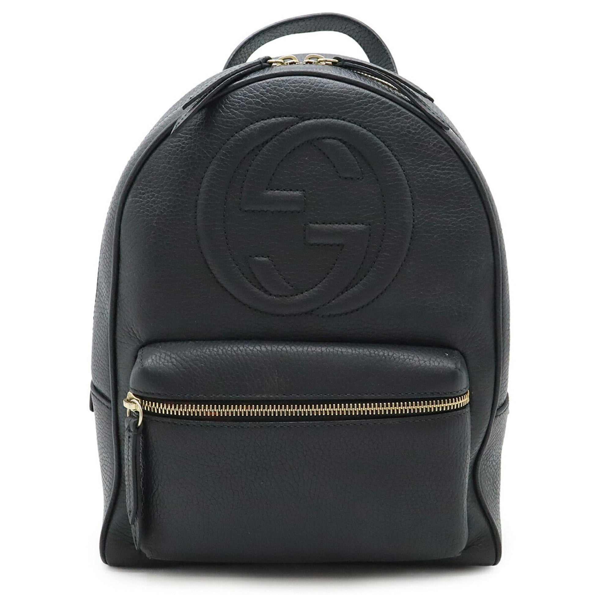 Gucci Soho, Black, Leather, backpack