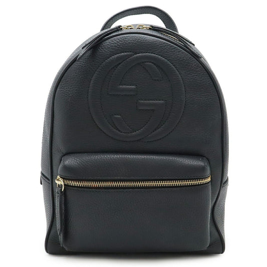 Gucci Soho, Black, Leather, backpack