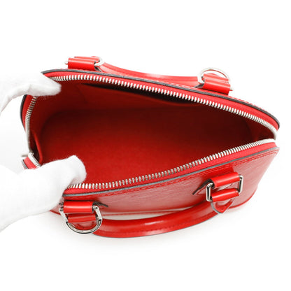 Louis Vuitton Alma BB, Red, Leather, handbag