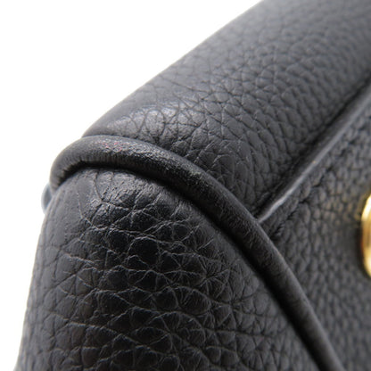 Louis Vuitton Milla, Black, Leather, handbag