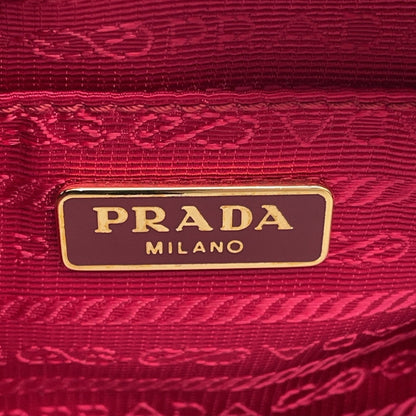 Prada Ribbon, Red, Leather, shoulder