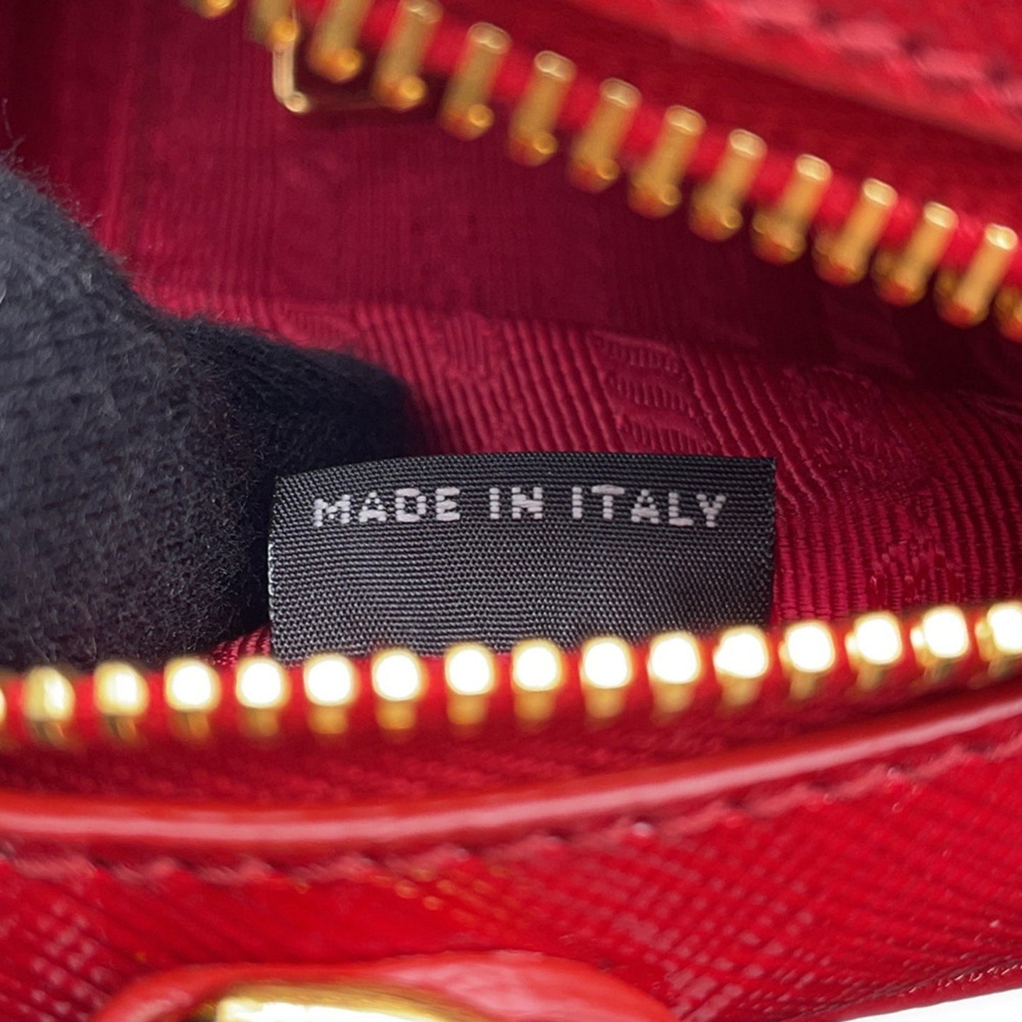 Prada Ribbon, Red, Leather, shoulder