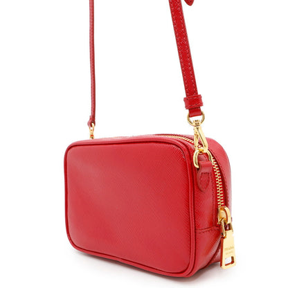 Prada Ribbon, Red, Leather, shoulder