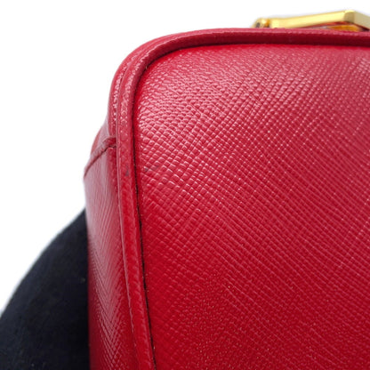 Prada Ribbon, Red, Leather, shoulder