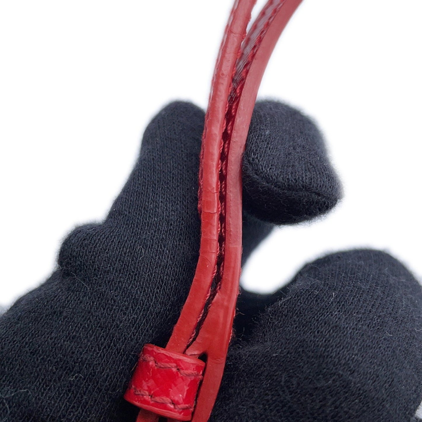 Prada Ribbon, Red, Leather, shoulder