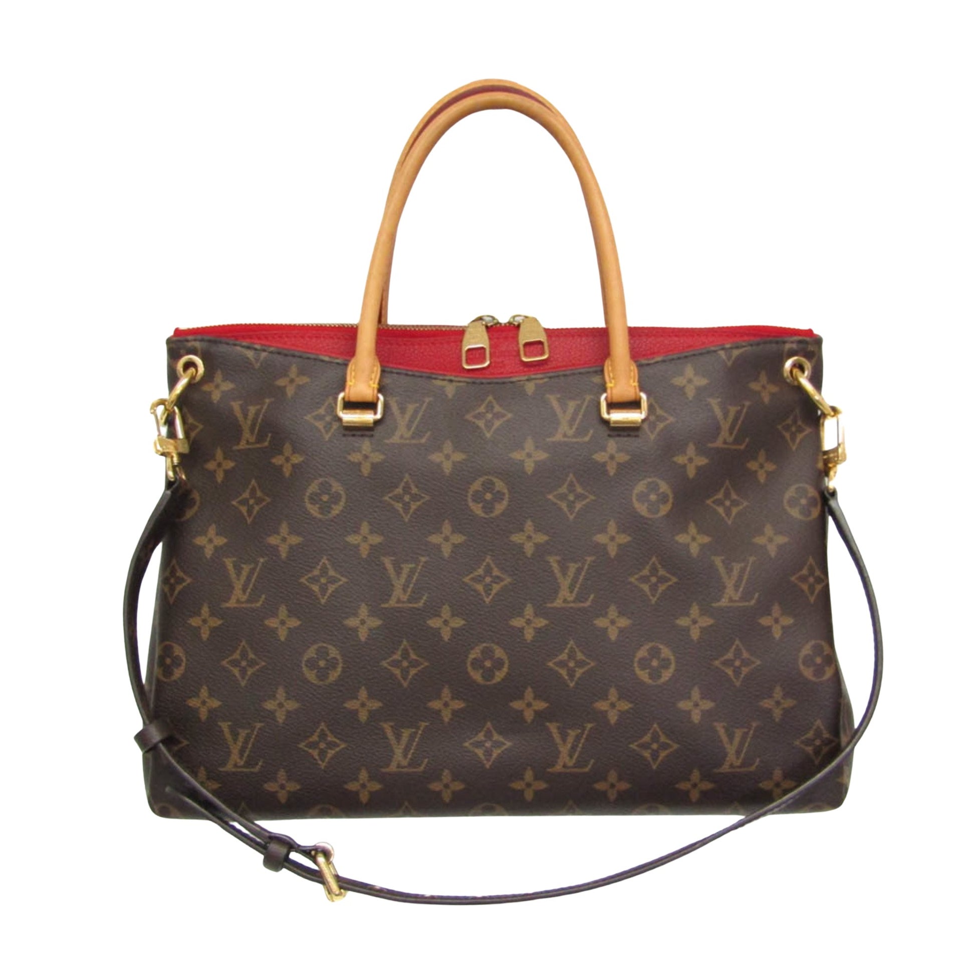 Louis Vuitton Pallas, Brown, Canvas, handbag