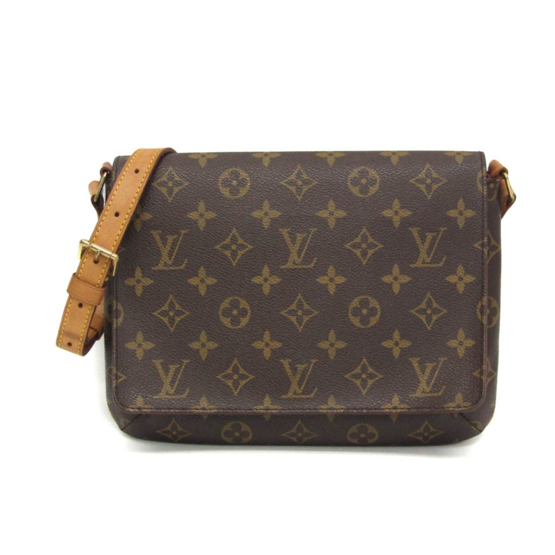 Louis Vuitton Musette Tango, Brown, Canvas, shoulder