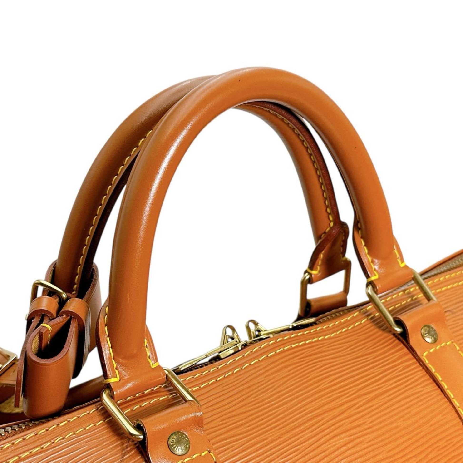 Louis Vuitton Keepall 50, Brown, Leather, travel