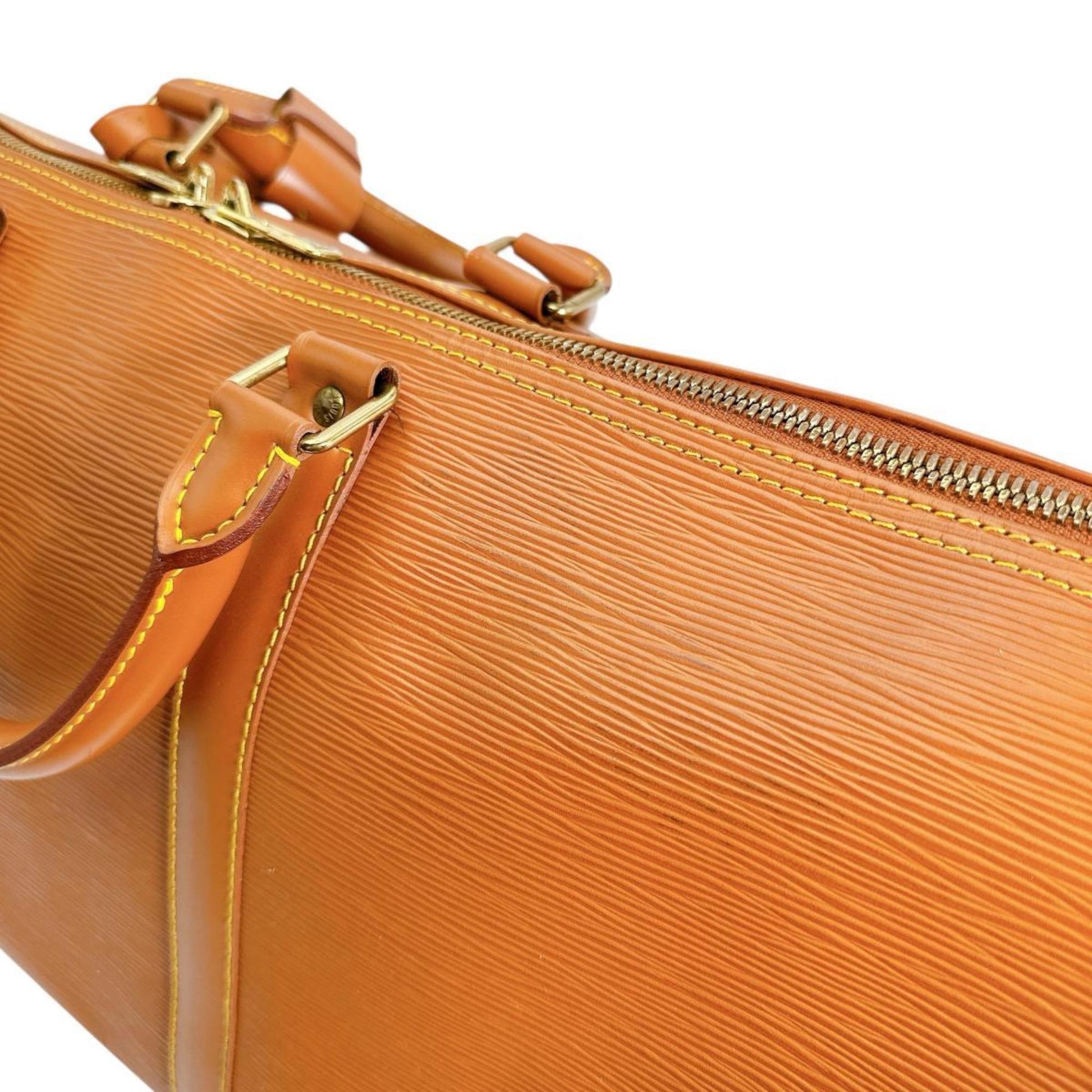 Louis Vuitton Keepall 50, Brown, Leather, travel