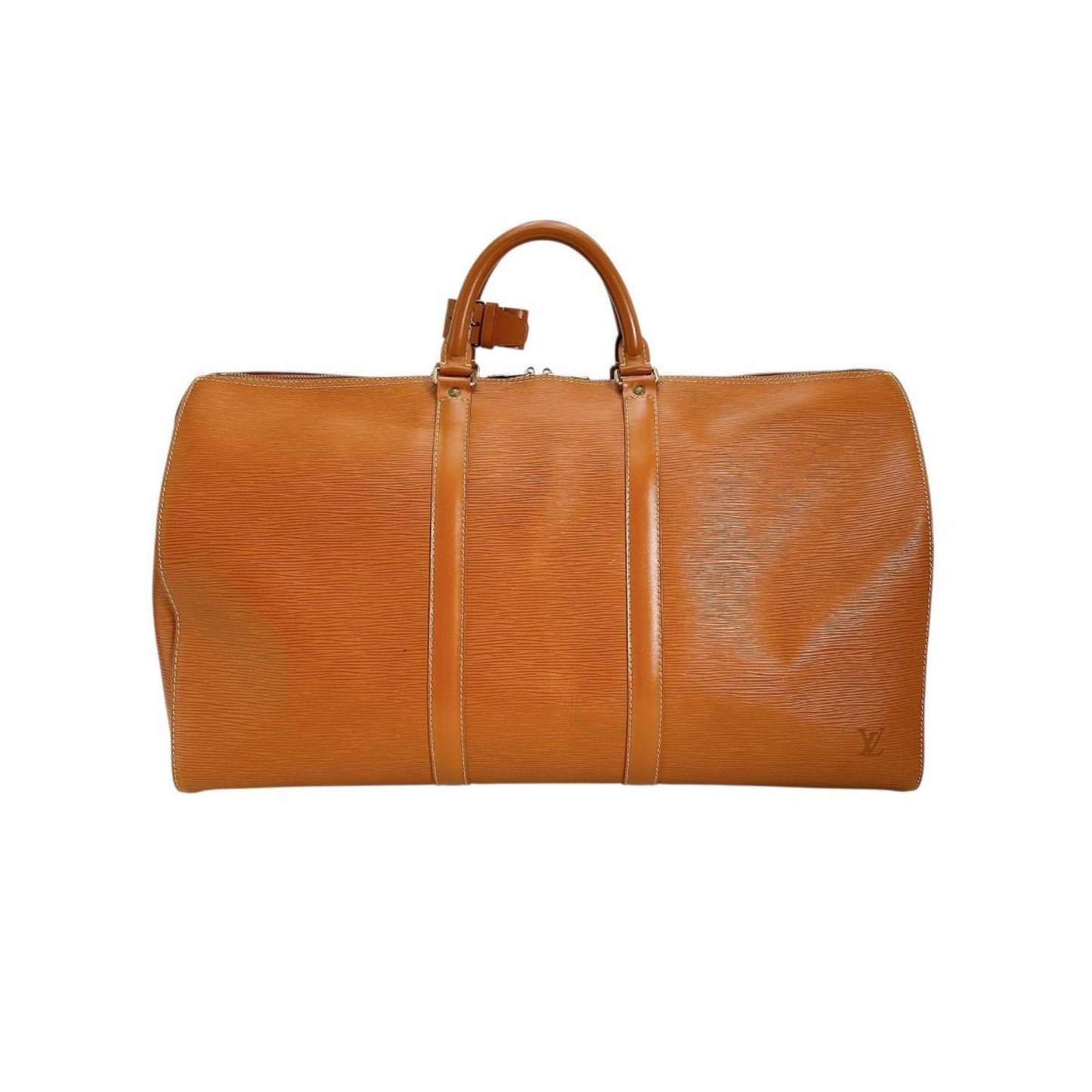 Louis Vuitton Keepall 50, Brown, Leather, travel