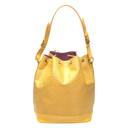 Louis Vuitton Noé, Yellow, Leather, shoulder