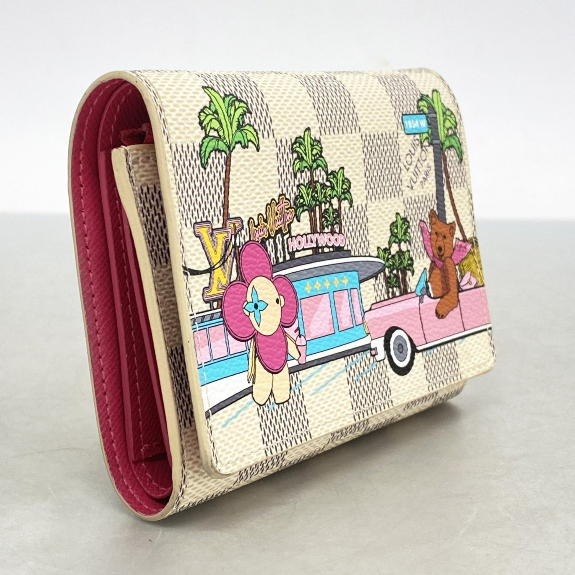 Louis Vuitton Victorine, White, Canvas, wallet