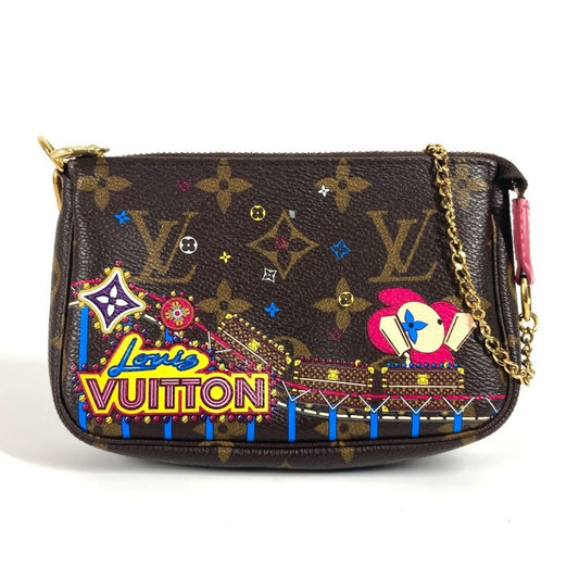 Louis Vuitton Mini Pochette Accessoires, Brown, Canvas, clutch