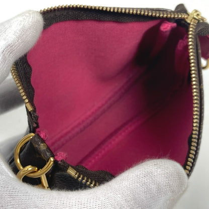 Louis Vuitton Mini Pochette Accessoires, Brown, Canvas, clutch
