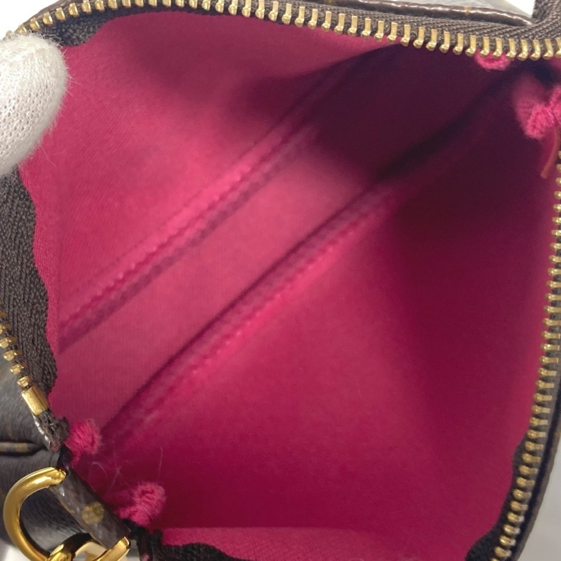 Louis Vuitton Mini Pochette Accessoires, Brown, Canvas, clutch