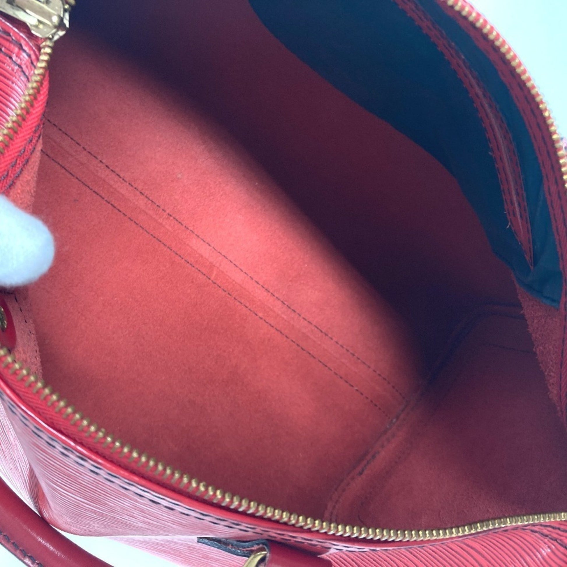 Louis Vuitton Speedy 30, Red, Leather, handbag