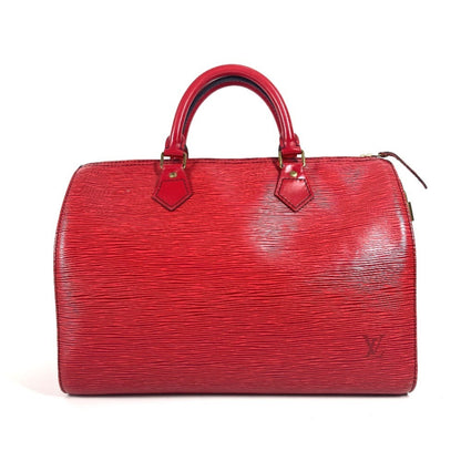 Louis Vuitton Speedy 30, Red, Leather, handbag